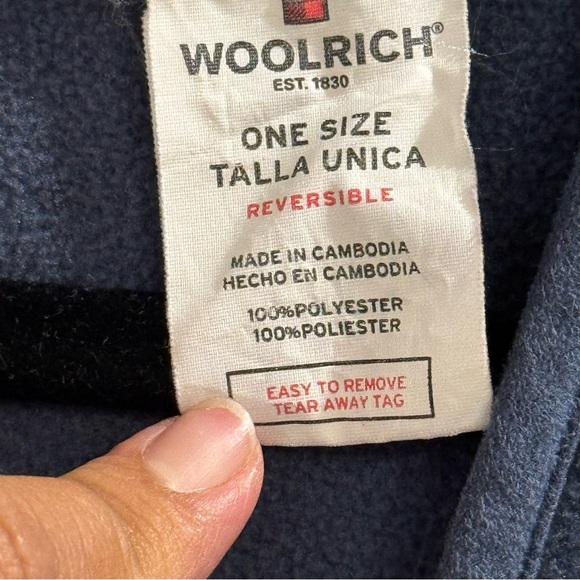 Woolrich Unisex One Size Aztec Southwest Geometric Print Fleece Wrap Poncho - Picture 3 of 4